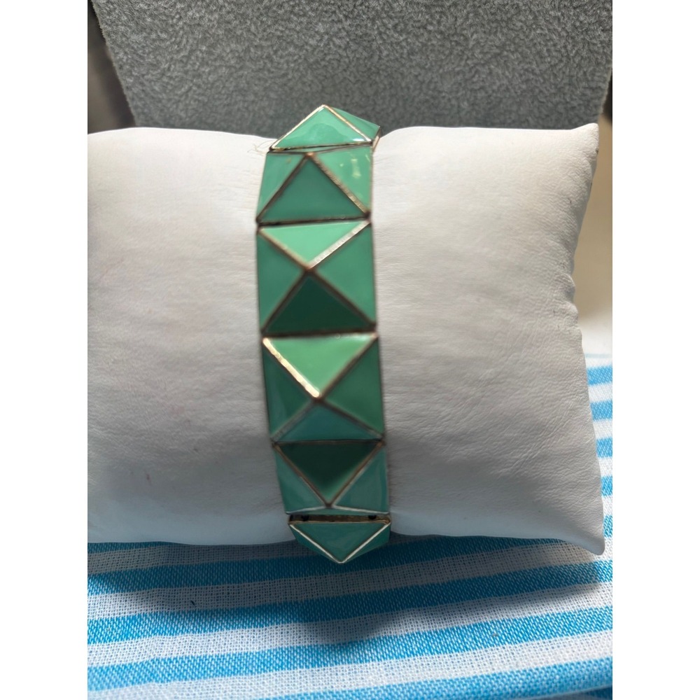 #19. Turquoise enamel Stretch Bracelet